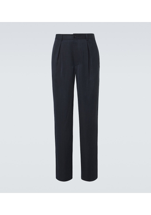 Giorgio Armani Pleated satin wide-leg pants