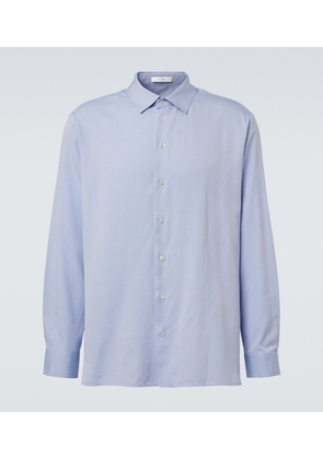 The Row Paxon silk poplin jacquard shirt