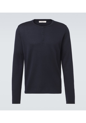 The Row Ayan cashmere and silk Henley shirt