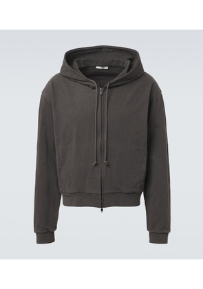 The Row Mabon cotton jersey zip-up hoodie