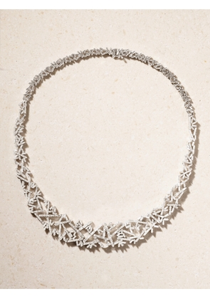 Suzanne Kalan - 18-karat White Gold Diamond Necklace - Silver - One size