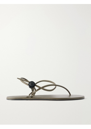 Jamie Haller - The String Theory Leather Thong Sandals - Green - IT35,IT36,IT37,IT38,IT39,IT40,IT41,IT42