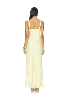 Runaway The Label Esme High Split Maxi Dress in Yellow. Size S. Also in XL, XS.
