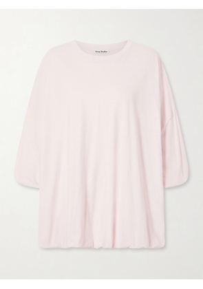 Acne Studios - Eniko Irregular Balloon Cotton And Hemp-blend T-shirt - Pink - xx small,x small,small,medium,large