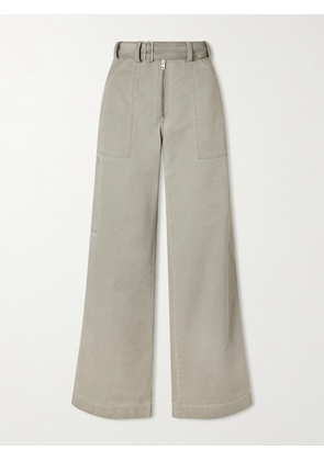 Acne Studios - Belted Cotton-blend Gabardine Wide-leg Pants - Neutrals - DK32,DK34,DK36,DK38,DK40,DK42