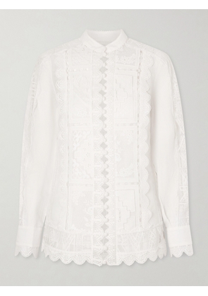 Zimmermann - Aster Embroidered Blouse - Neutrals - 0,1,2,3,4