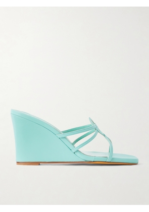 Maryam Nassir Zadeh - 70 Opera Leather Wedge Sandals - Blue - IT36,IT37,IT38,IT39,IT40,IT41,IT42