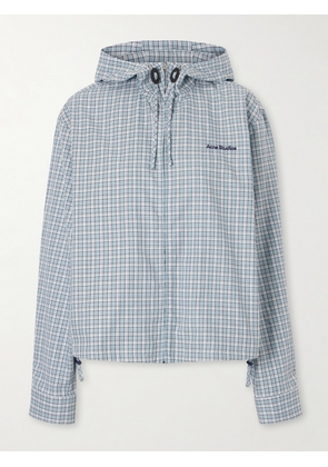 Acne Studios - Ofass Summery Logo-embroidered Checked Cotton Jacket - Blue - DK32,DK34,DK36,DK38,DK40,DK42