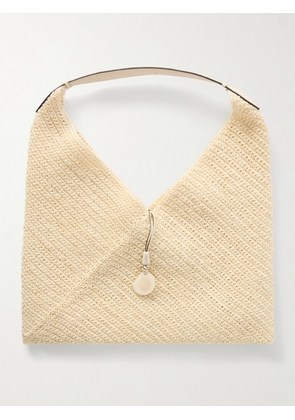 Hunting Season - Origami Large Leather-trimmed Raffia Tote - Neutrals - One size