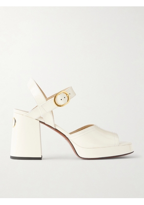 Valentino Garavani - Fawcette Leather Mid-heel Sandals - Neutrals - IT36.5,IT37,IT37.5,IT38,IT38.5,IT39,IT39.5,IT40,IT40.5,IT41