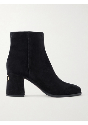 Valentino Garavani - 75 Bootie Fawcette Suede Ankle Boots - Black - IT36,IT36.5,IT37,IT37.5,IT38,IT38.5,IT39,IT39.5,IT40,IT40.5,IT41,IT42