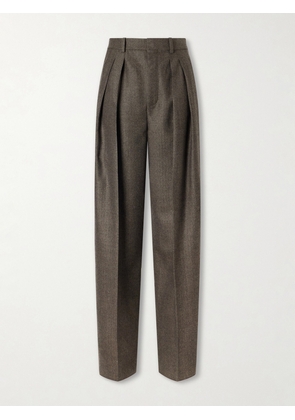 SAINT LAURENT - Straight-leg Wool Pants - Brown - FR 34,FR 36,FR 38,FR 40,FR 42