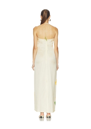Verandah Floral Garden Dress in Cream. Size XS. Also in M, S, XL.
