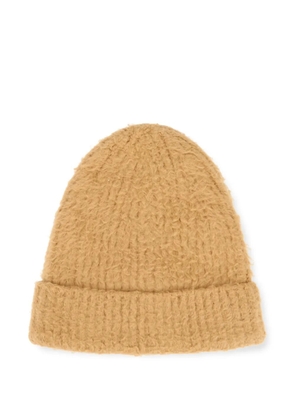 Roberto Collina ribbed-knit brushed beanie hat - Brown