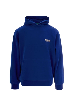BARROW logo-print teddy-bear hoodie - Blue