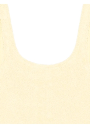 Hunza G scoop-neck crinkle swimsuit - Yellow