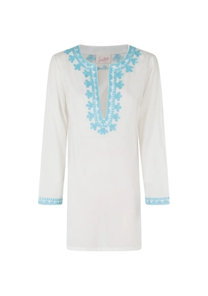 MC2 Saint Barth embroidered V-neck kaftan - White