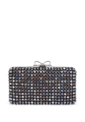 Self-Portrait crystal-embellished clutch bag - Blue