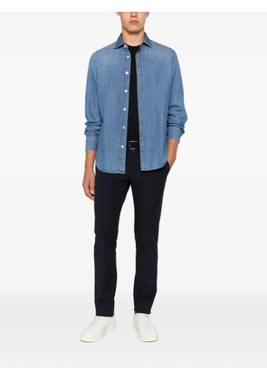 Jacob Cohën logo-embroidered denim shirt - Blue