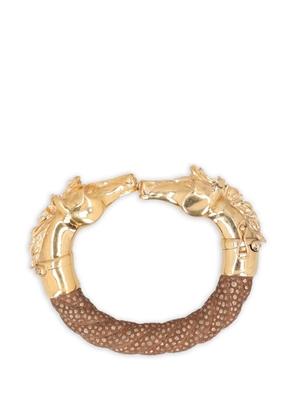 Chloé Pre-Owned Equestrian Double Horse bangle bracelet - Gold