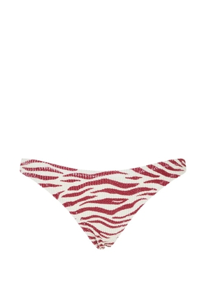 MC2 Saint Barth crinkle zebra-print bikini bottoms - Neutrals