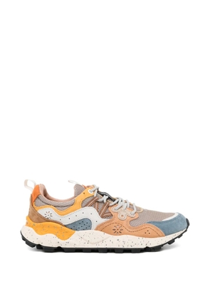 FLOWER MOUNTAIN panelled mesh sneakers - Yellow