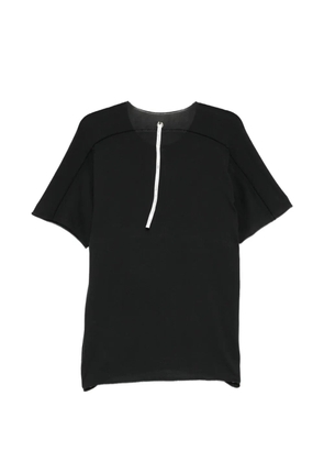 Label Under Construction short-sleeved cotton sweater - Black