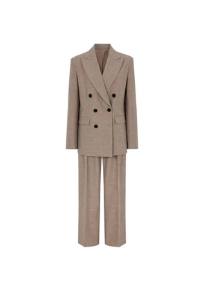 ROOM76 Oslo double-breasted straight-leg suit - Neutrals