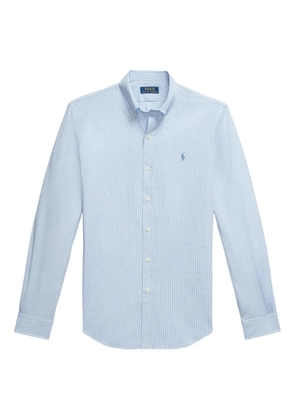 Polo Ralph Lauren houndstooth-patterned button-up shirt - Blue