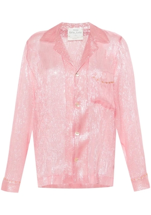 Forte Forte bead-detailed silk-blend shirt - Pink