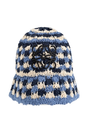LOEWE Anagram crochet-knit bucket hat - Blue