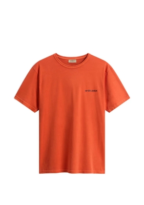Woolrich garment-dyed graphic-print T-shirt - Orange