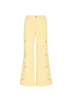 Good American cut-out wide-leg jeans - Yellow