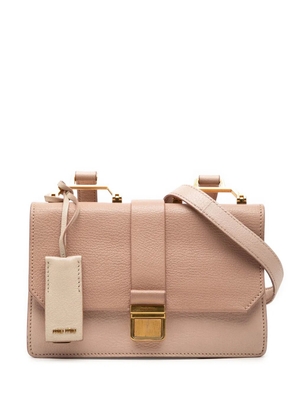 Miu Miu Pre-Owned 2010-2026 Bicolor Goatskin Madras crossbody bag - Brown