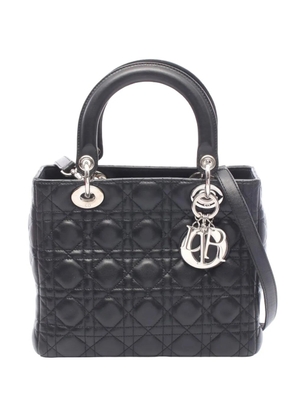 Christian Dior Pre-Owned 2012 Medium Lambskin Cannage Lady Dior satchel - Black