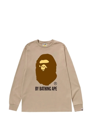 A BATHING APE® Ape Head long-sleeve T-shirt - Neutrals