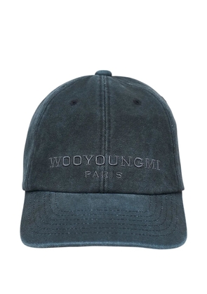 Wooyoungmi logo-embroidered faded-effect cap - Blue