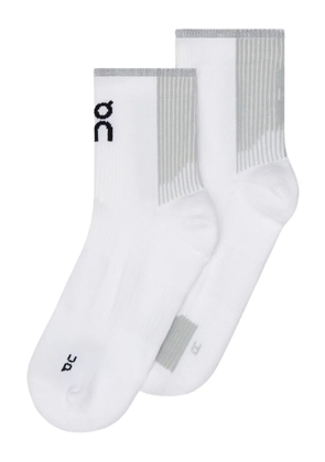 On logo-embellished ankle socks - White
