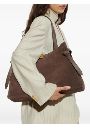 Yuzefi Gyoza suede tote bag - Brown