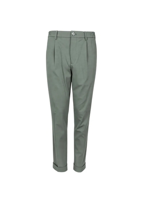 Gta GTA pleated turn-up trousers - Green
