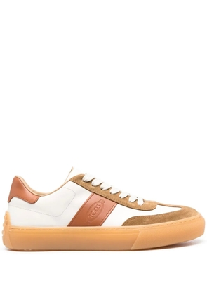 Tod's logo-stamp low-top sneakers - White