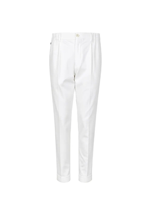 Gta pleated turn-up trousers - White