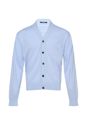 Jacquemus The J embroidered-logo cardigan - Blue
