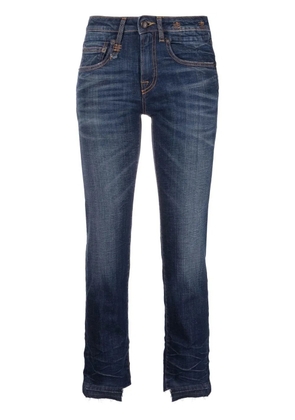 R13 mid-rise cropped jeans - Blue