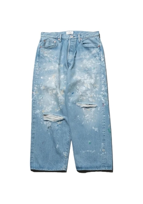 HERILL paint-splatter distressed jeans - Blue
