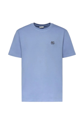 ETRO Pegaso-embroidered graphic-print T-shirt - Blue