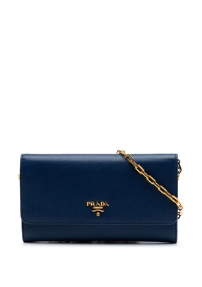 Prada Pre-Owned 2010-2026 Saffiano Wallet On Chain crossbody bag - Blue