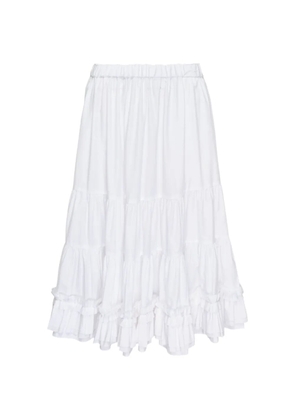 Comme Des Garçons Girl Teiban ruffled cotton midi skirt - White