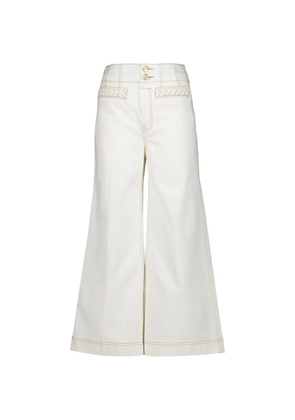 ZIMMERMANN Roselight braided-detail jeans - White