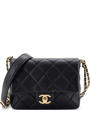 CHANEL Pre-Owned CC Triple Chain Flap Bag Quilted Caviar Small crossbody bag - Black